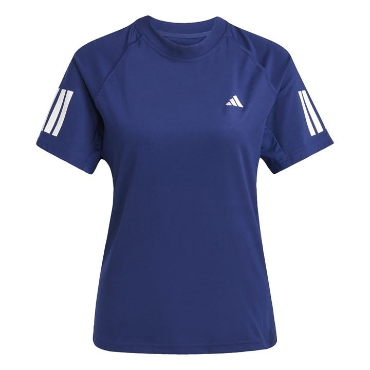 Adidas Women's Blue Club 3-Stripes Tennis Climacool T-Shirt Medium