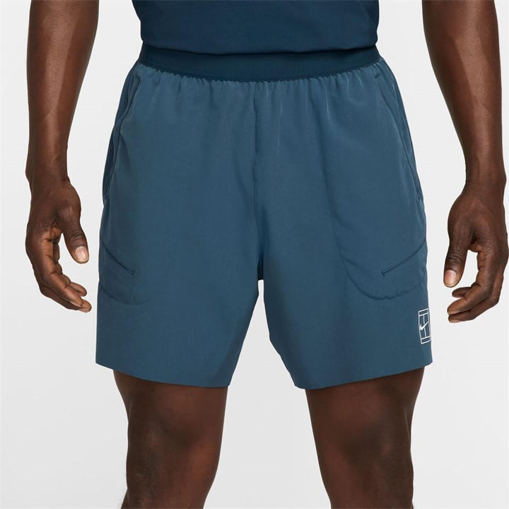 Arm Navy/White - Nike - Advantage 6-Inch Shorts Mens