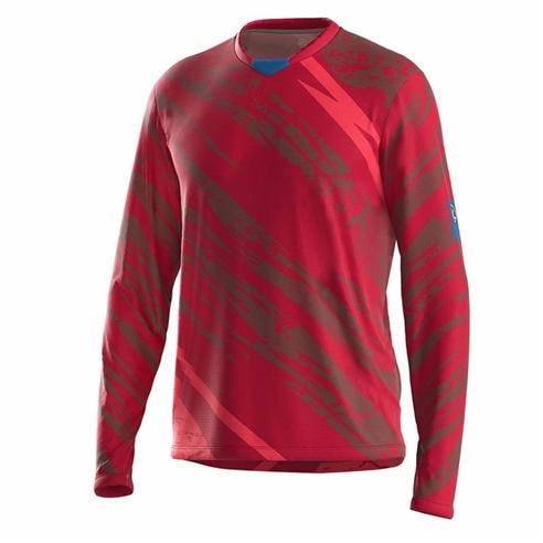 Bicycle Line - Men's Ponente UPF 30+ V-Neck Long Sleeve Cycling Jersey