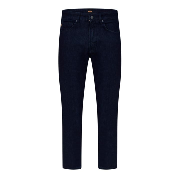 Boss Men's Blue Maine Straight-Leg Jeans Small