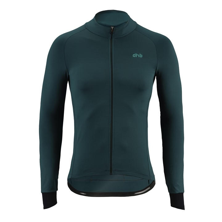 Dhb Men's Green Aeron Mid Long Sleeve Jersey Small