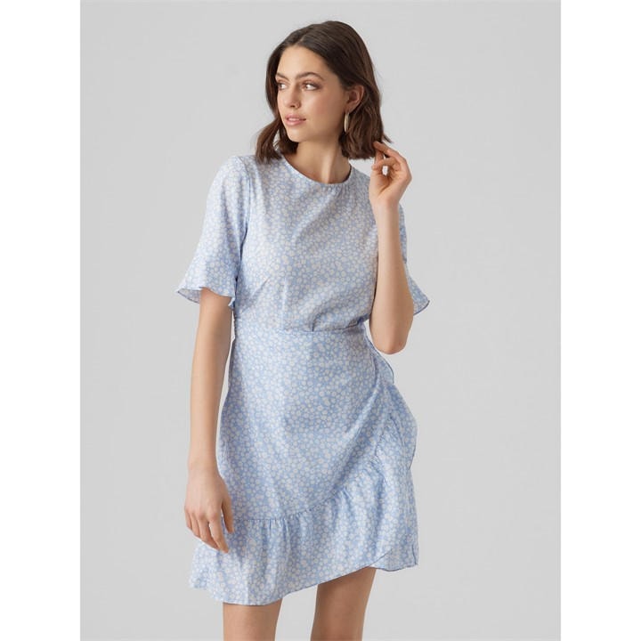 Vero Moda Women's Blue Henna Mini Dress Size 10