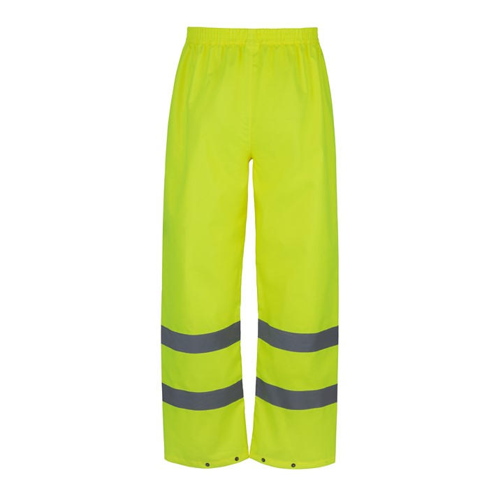 DUNLOP HI VIS WATERPROOF WORK PANTS MENS