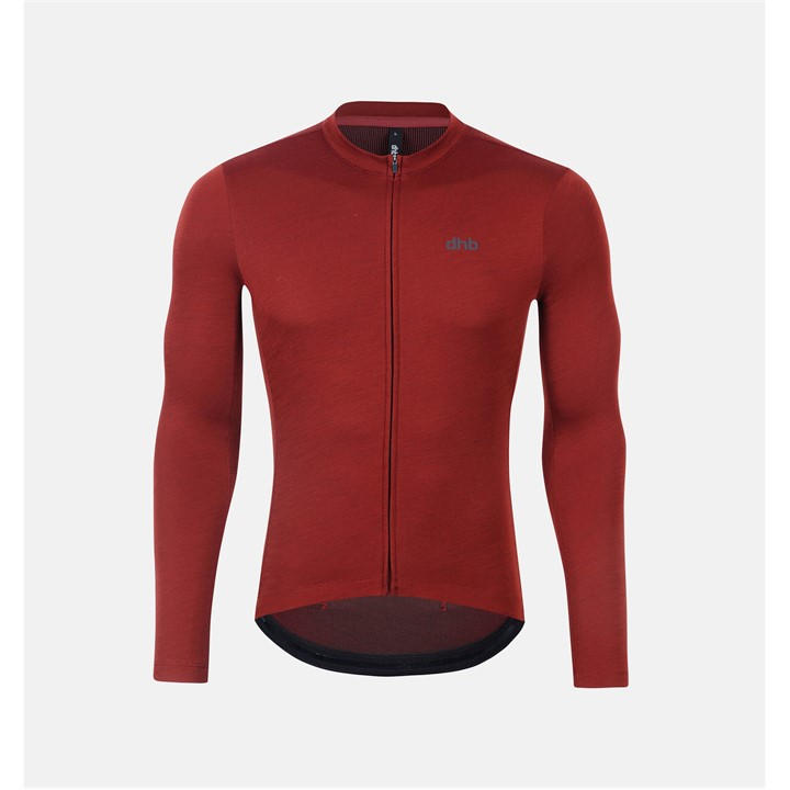 Dhb Men's Brown Aeron Merino Long Sleeve Jersey 2.0 Small