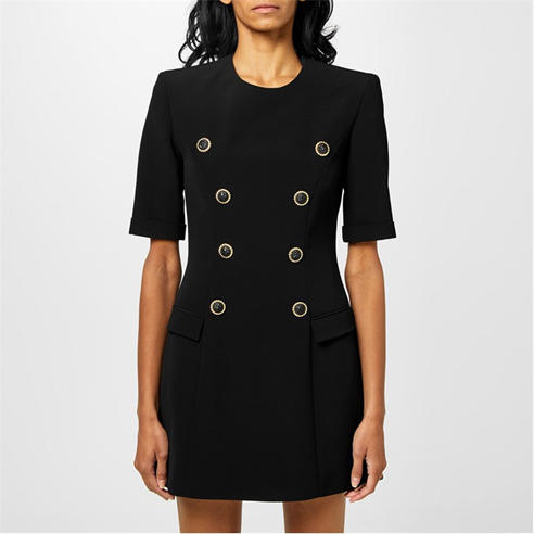 BALMAIN - Buttoned Crepe Dress