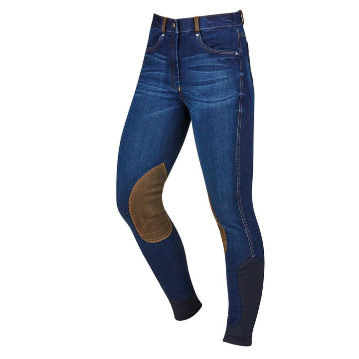 Dublin Women's Blue Shona Knee Patch Breeches Size 10 (28 In)