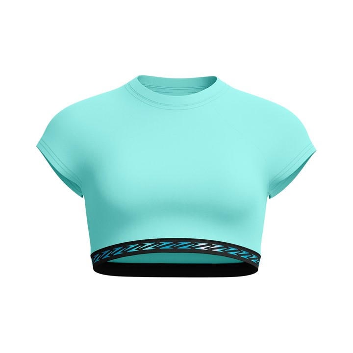 Speedo Solid Logo Elastic Crop T In Green