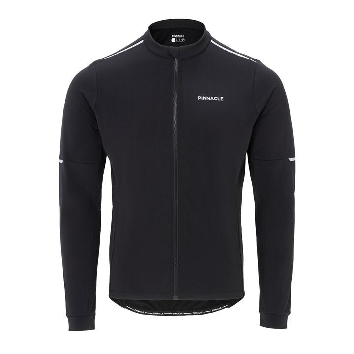Pinnacle Men's Black Thermal Long Sleeve Cycling Jersey Medium
