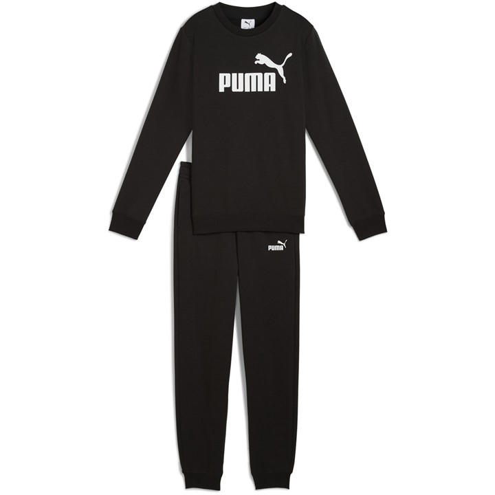 Puma Boys Black Crew Fleece Tracksuit Size 11