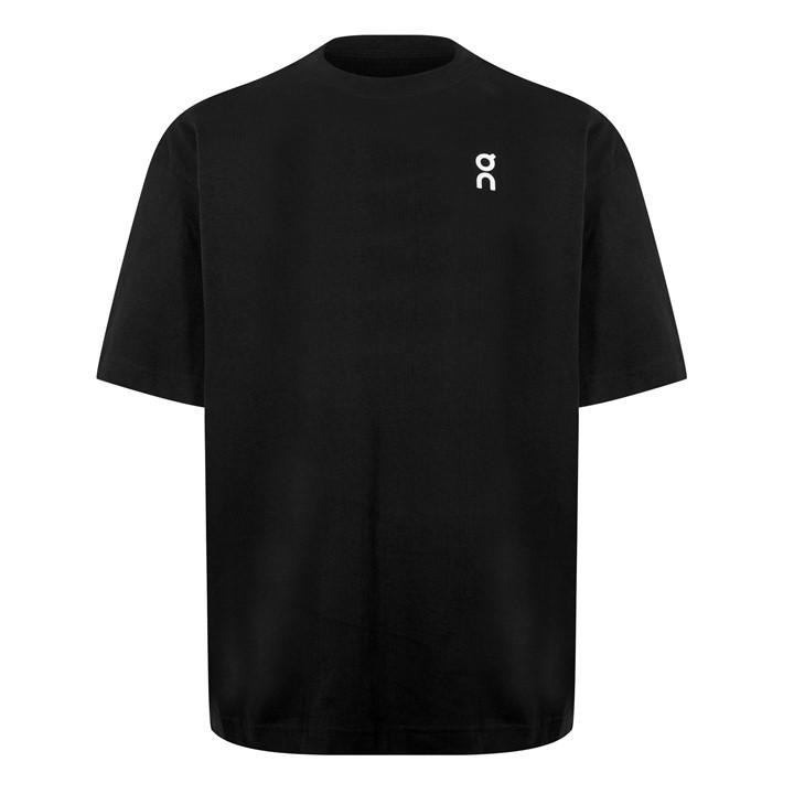 On Men's Black Cotton Club T-Shirt Extra Large