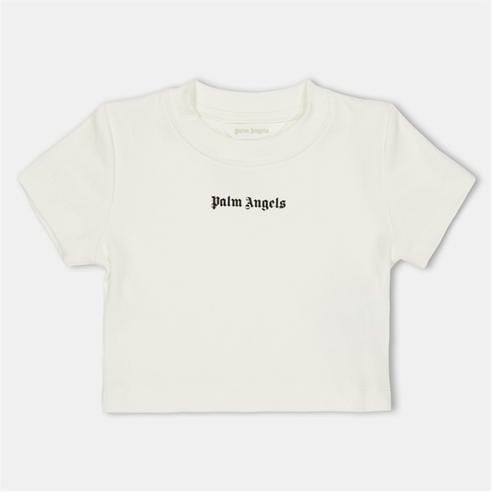 PALM ANGELS - Kids' Cropped Relaxed Fit T-Shirt