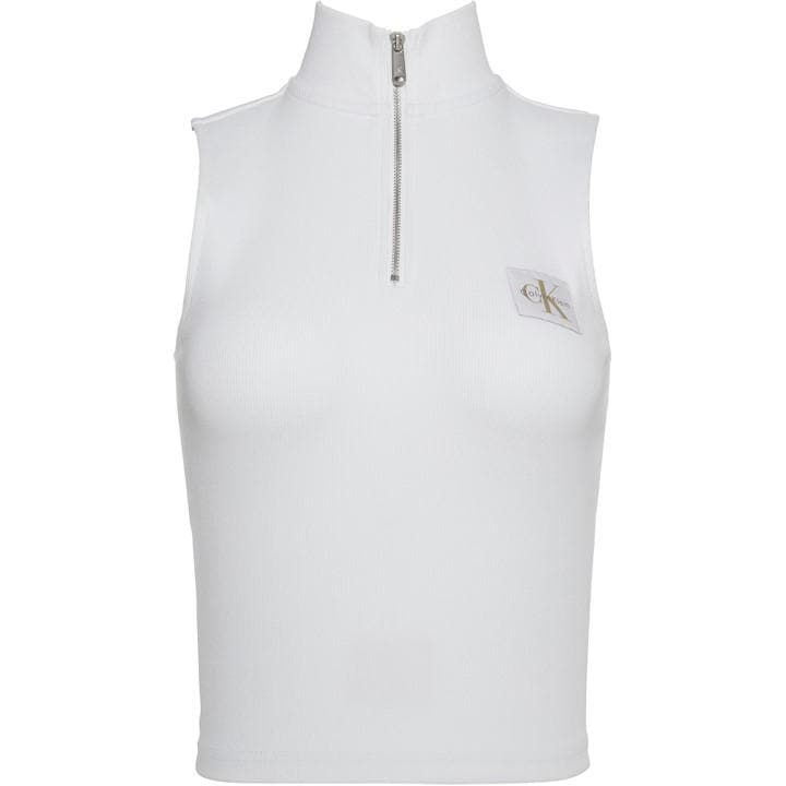 Calvin Klein Jeans Women's White Ckj Wv 1/4Z Top Size 12