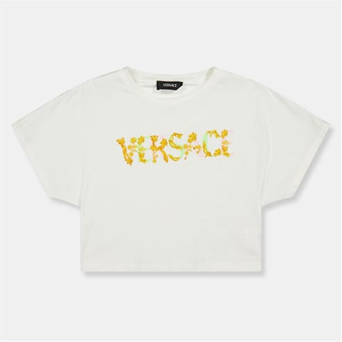 VERSACE - Kids' Cropped Soft Fabric Crop Top