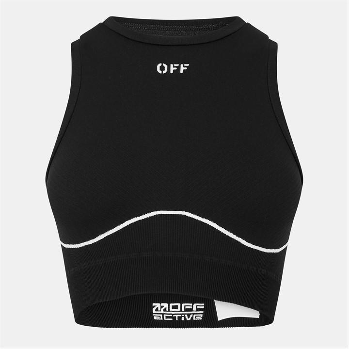 Off White Women's Black Seamless Crop Top