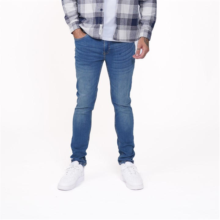 Firetrap Men's Blue Skinny Jeans Large