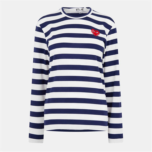 COMME DES GARCONS PLAY - Women's Heart Logo Long Sleeve T-Shirt