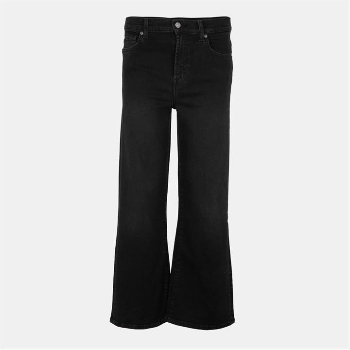 Dark Blue - 7 For All Mankind - Women's Cropped Alexa Straight Leg Jeans