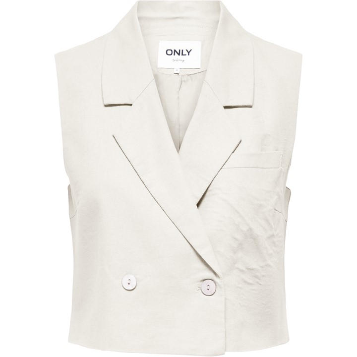 Only Caro Linen Vest Ld99 Crop Vests House of Fraser