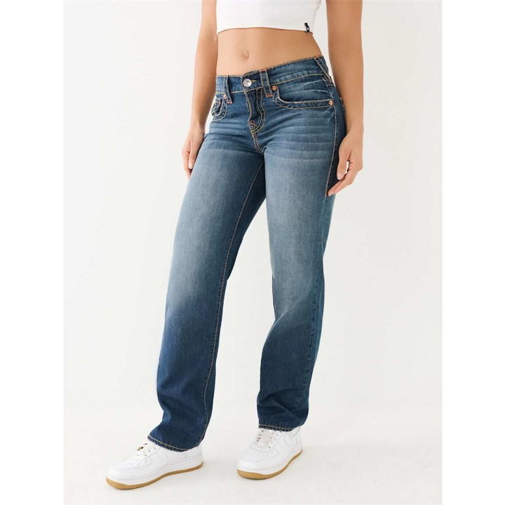 TRUE RELIGION CKI BIG T STRAIGHT JEANS WOMENS
