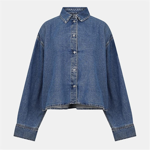 7 For All Mankind - Women's Nina Long-Sleeve Denim Shirt