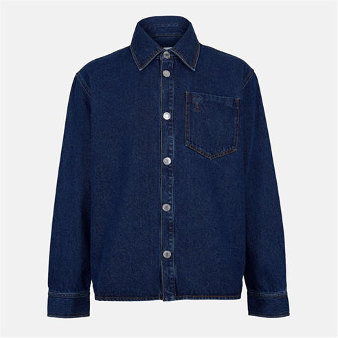 AMI PARIS - Men's Long-Sleeve Denim Shirt