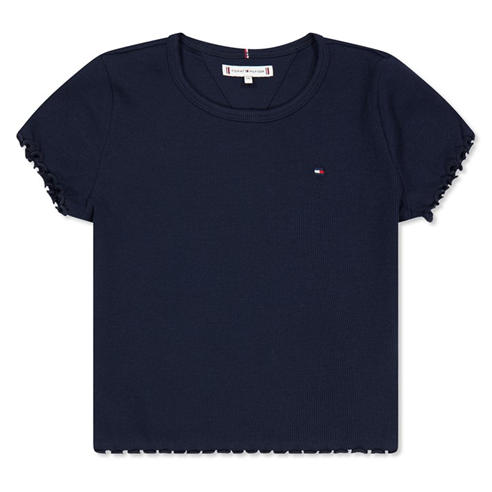 Tommy Hilfiger - Kids' Essential Rib Short Sleeve Crop Top