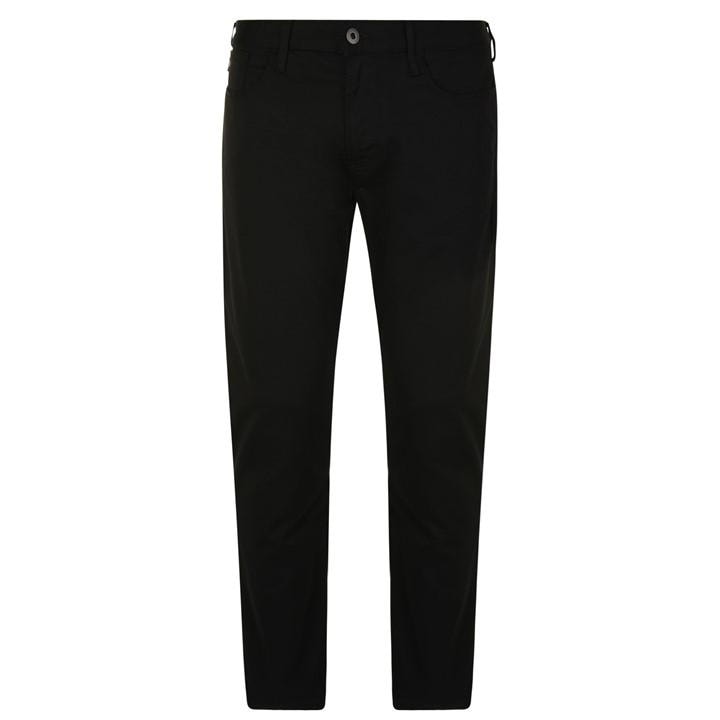 Emporio Armani Men's Black J06 Slim Gabardine Jeans Small