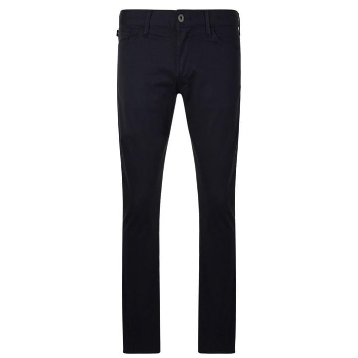 Emporio Armani Men's Blue J06 Slim Gabardine Jeans Small