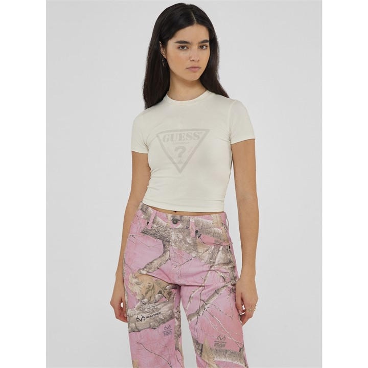 Guess Tri Baby Tee Ld44 In Neutral