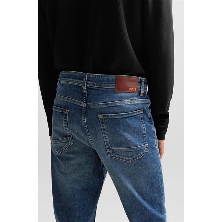 BOSS TABER ZIP - Jeans fuselé - medium grey/gris