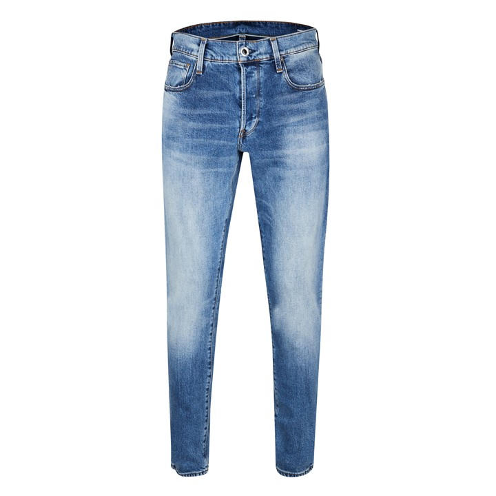 G Star Men's Blue Gstar 3301 Taper Jeans Large