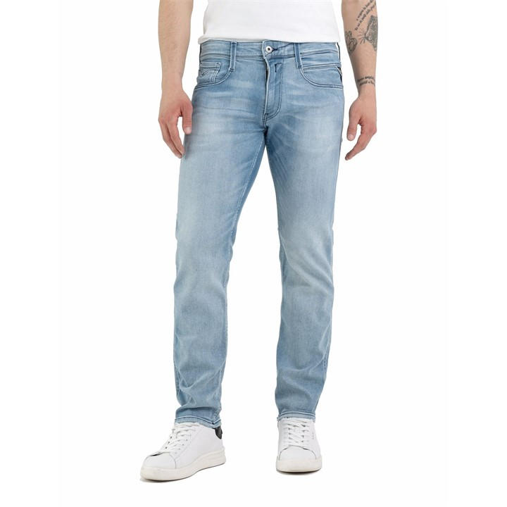 Replay Men's Blue Powerstretch Anbass Slim Fit Jean Size 38 R