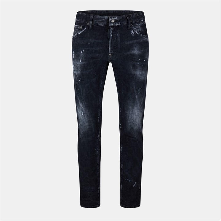 Rip Repair Blk - DSQUARED2 - Cool Guy Slim Jeans