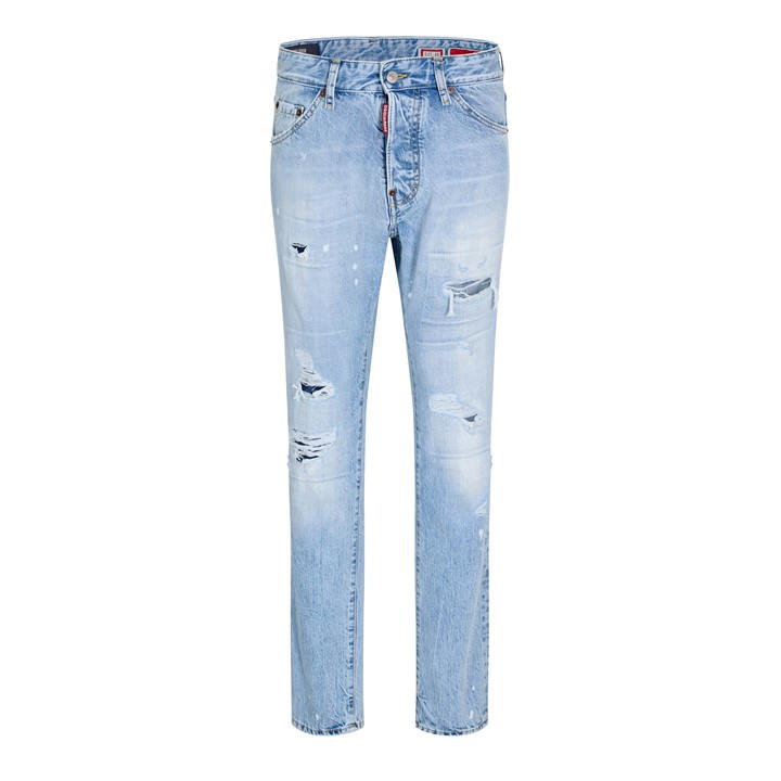 Rip Repair Blk - DSQUARED2 - Cool Guy Slim Jeans
