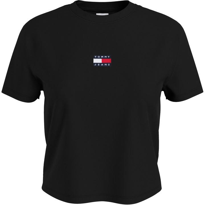 Tommy Jeans Women's Black Logo T-Shirt Size 12