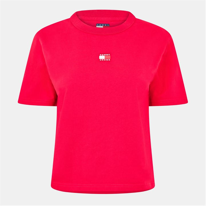 Tommy Jeans Women's Pink Logo T-Shirt