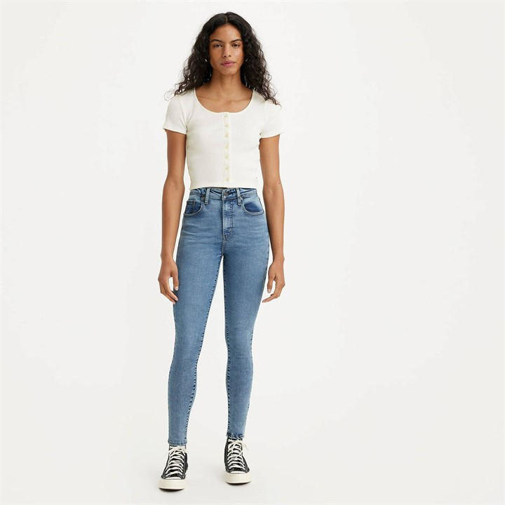 Levis Women's Blue 721 High Rise Skinny Jeans 24 L30