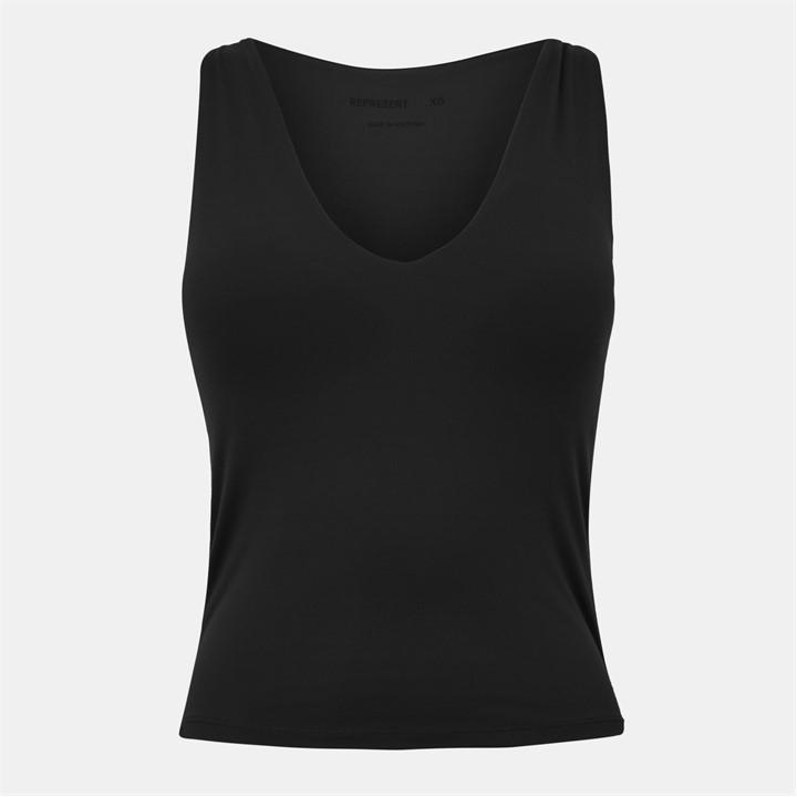 REPRESENT WOMEN'S V NECK TANK TOP WITH BUILT-IN BRA