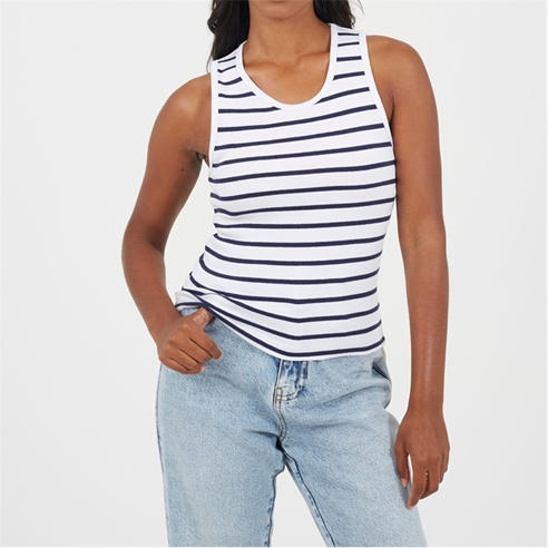 Brave Soul - BS Womens Scoop Neck Striped Tank Vest Top
