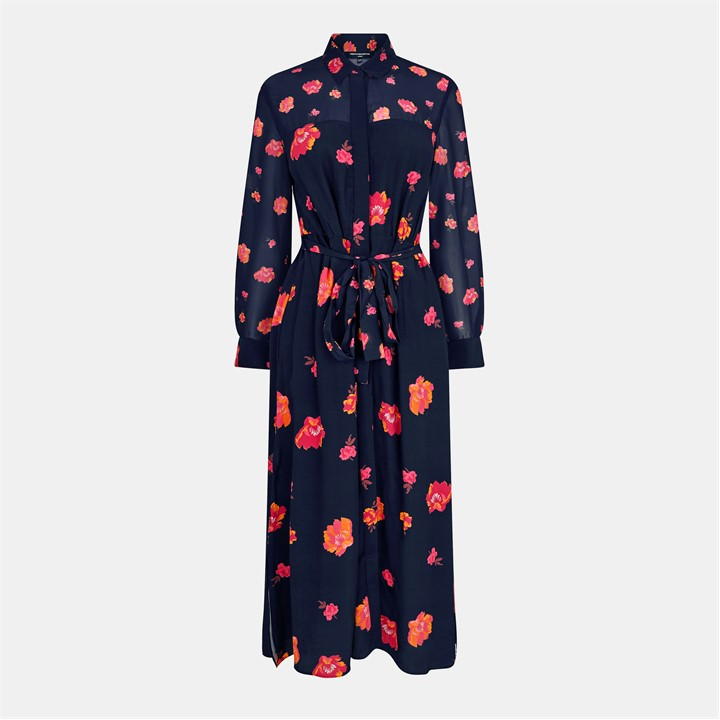 French Connection Women's Ella Shirt Dress - Blue