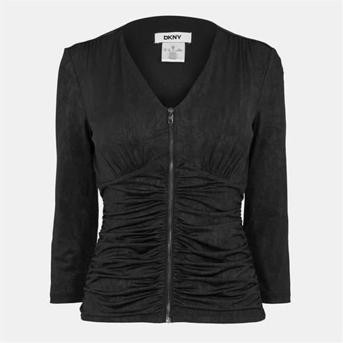 DKNY - Women's Long-Sleeve Zip T-Shirt