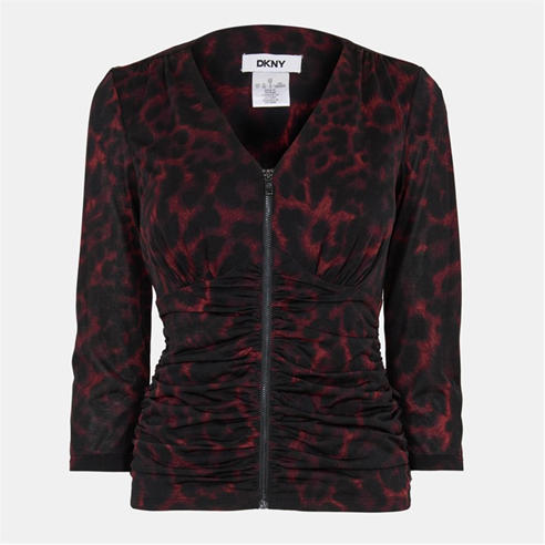 DKNY - Women's Long-Sleeve Zip T-Shirt