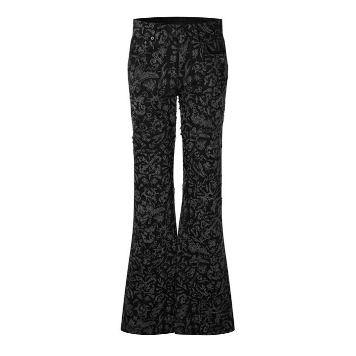 Off-white Ff Straight Jeans In Black