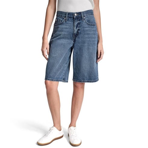 DKNY - DKNY Jeans Mid Rise Relaxed Bermuda Denim Short