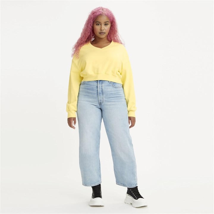 Levis Women's Blue Ribcage Jeans Small
