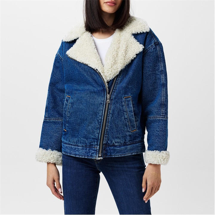 Levis Levis Sherpa Flight Jacket In The Ai - Blue