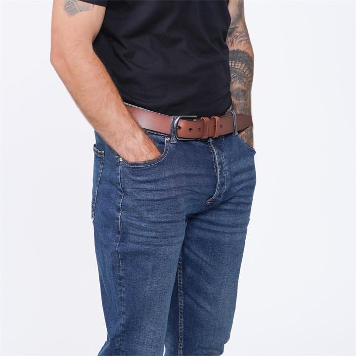 Firetrap Men's Blue Belted Jeans Size 34 R