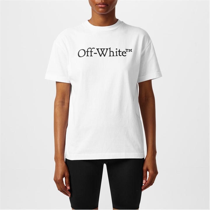 OFF-WHITE OMEN'S BIG LOGO CASUAL TEE, SIGNATURE LOGO T-SHIRT