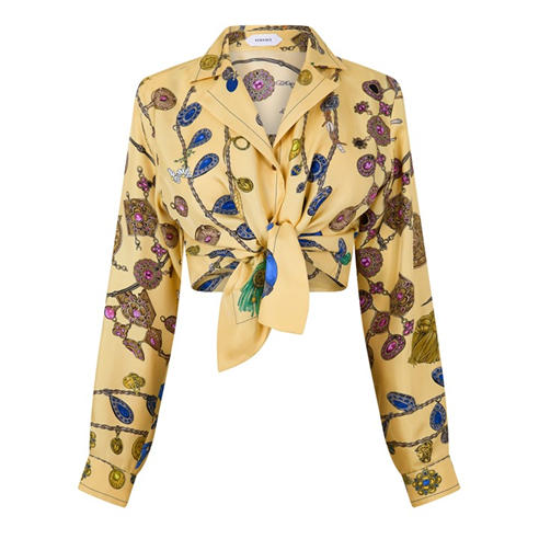 VERSACE - Women's Informal Silk Long-Sleeve Shirt