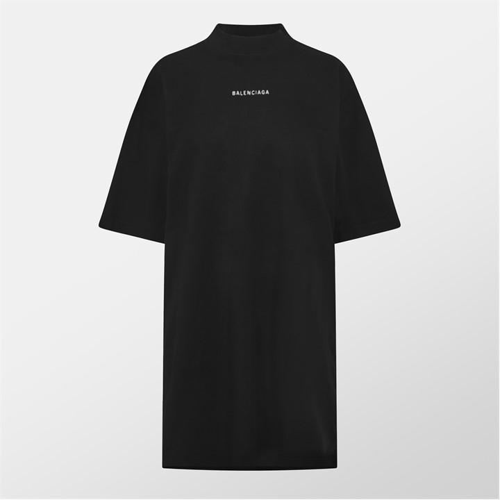 BALENCIAGA BACK LOGO T-SHIRT DRESS